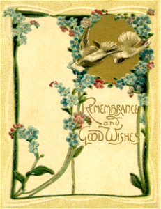 "Remembrance and good wishes" - Christmas card