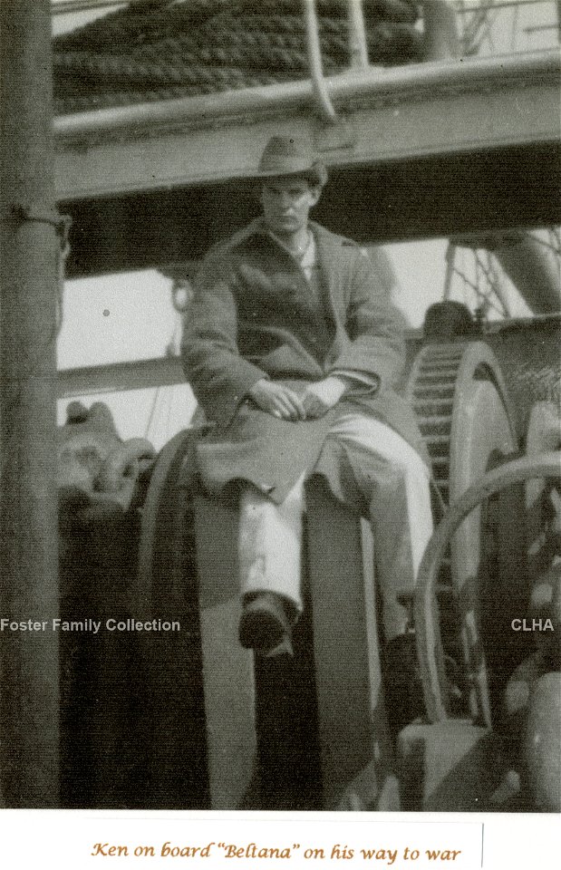 Ken Foster on board "Beltana" on his way to war, [1914-1918]