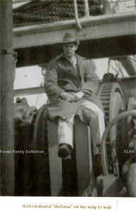 Ken Foster on board "Beltana" on his way to war, [1914-1918] photo