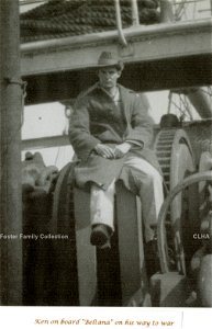 Ken Foster on board "Beltana" on his way to war, [1914-1918]