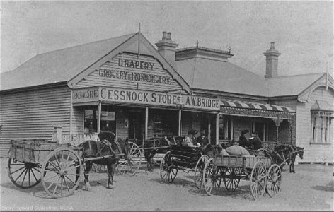 A. W. Bridge Cessnock Stores, Drapery, Grocery & Ironmongery, Cessnock, NSW, 1906 photo