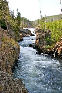 Cascades in Yellowstone National Park photo