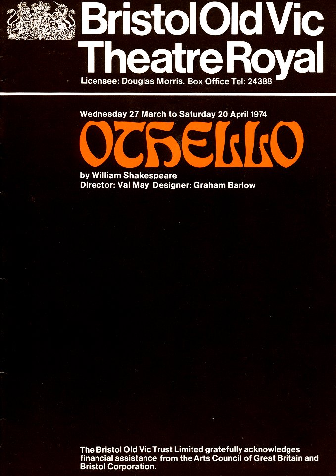 Bristol Old Vic Programme, March/April 1974