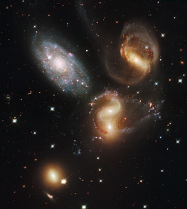 Galactic Wreckage in Stephan's Quintet photo