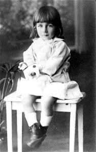 Studio portrait of a young child, [n.d.] photo