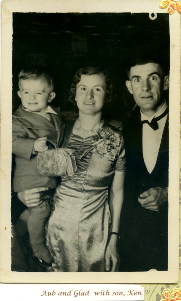 Aub and Glad Foster with son, Ken, [n.d.]