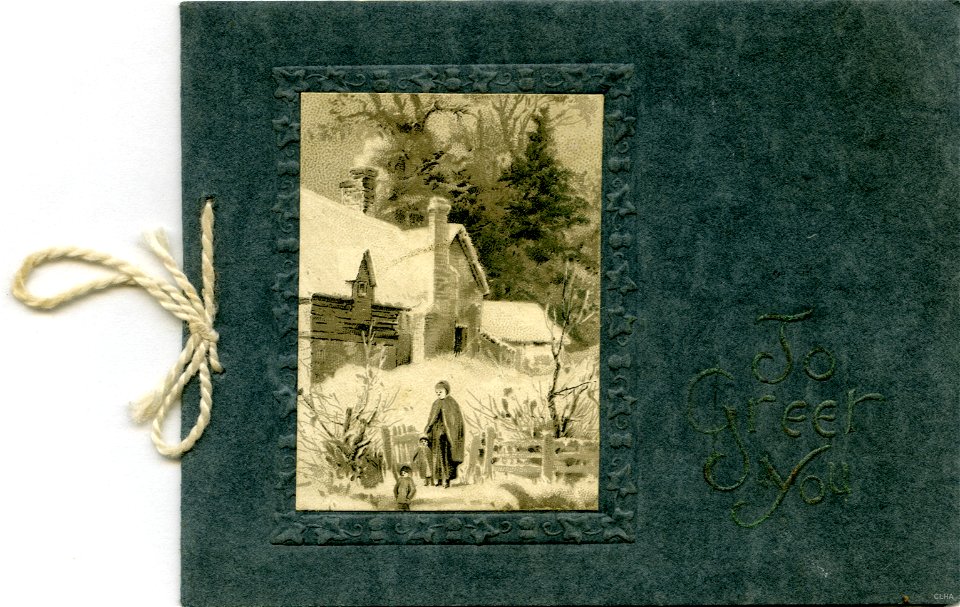 "To greet you" - Christmas card