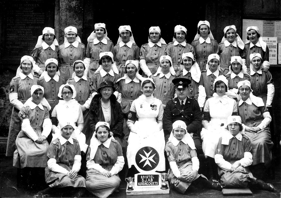 Bristol c1934 - St John cadets outside Temple Holy Cross Church