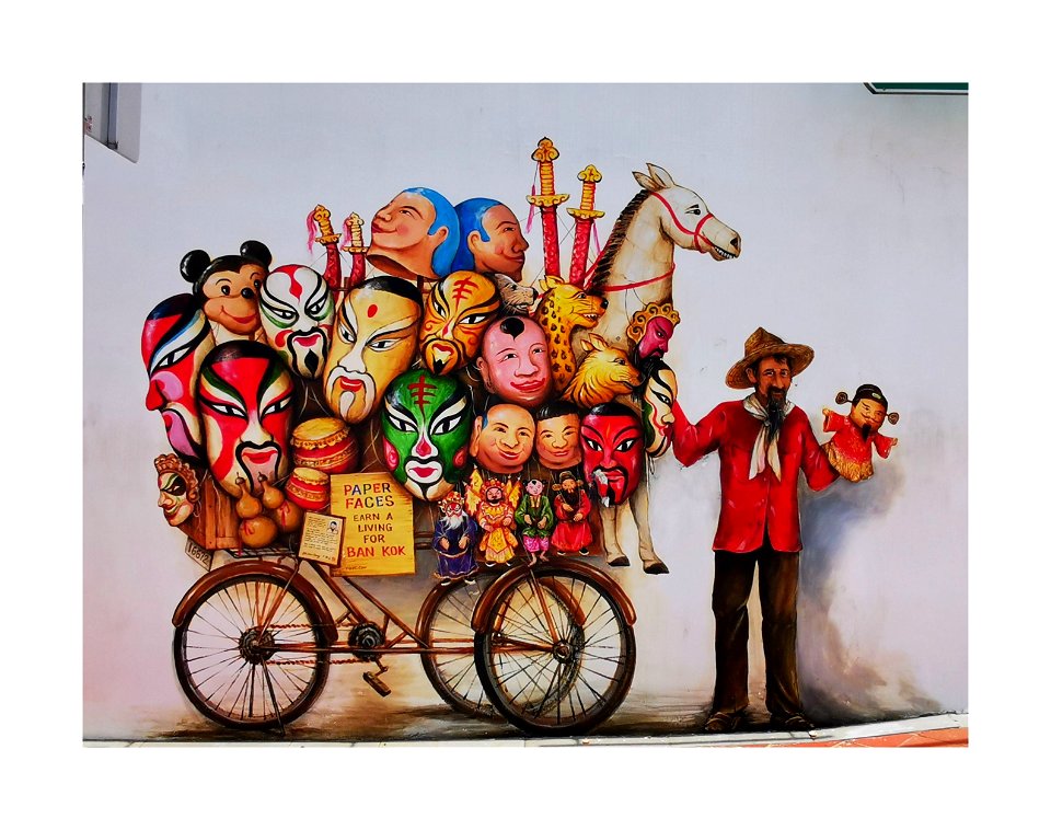 Face mask seller mural