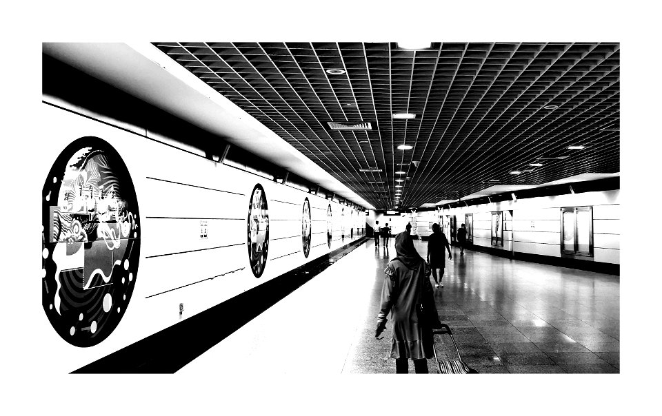 Walkway to mrt station photo