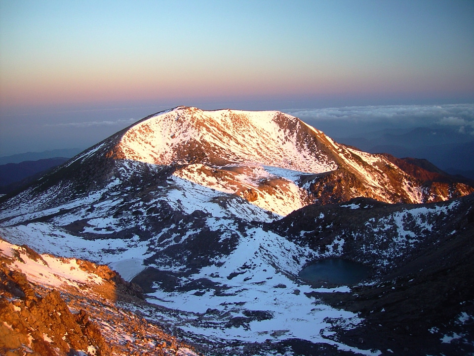 Sunset on Mount Haku
