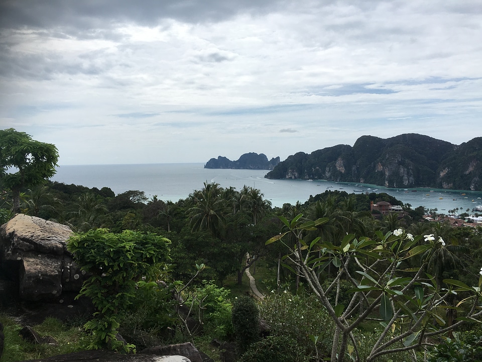A scenic viewpoint from mountain top, Phuket, Thailand