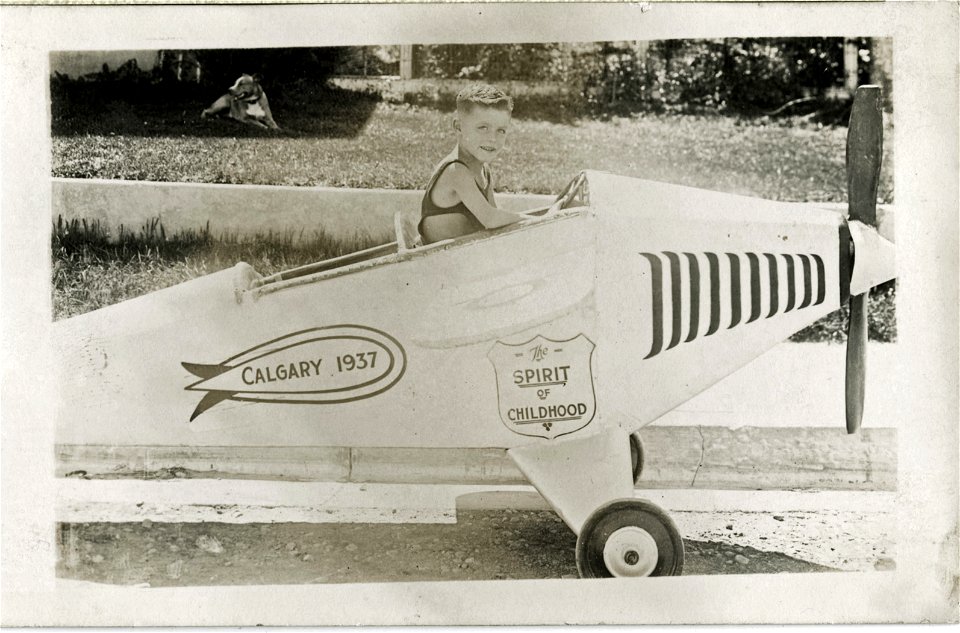 Boy In Plane,Real Photo Postcard