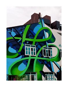 Mural - green pattern photo