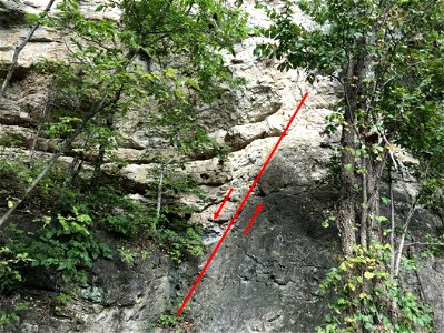 faulted strata and soft sediment deformation - JC to Marthasville