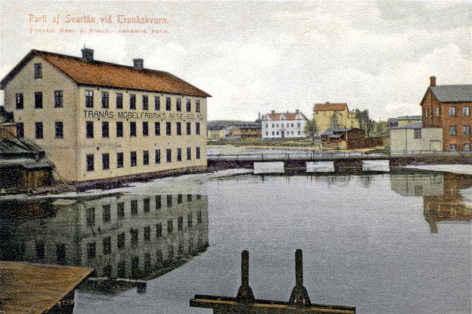 222 Svartån, Tranås Möbelfabrik 1916 (färgkort)