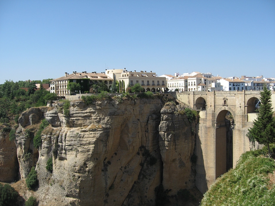 Bridge of Ronda, one of the most famous white villages of Malaga