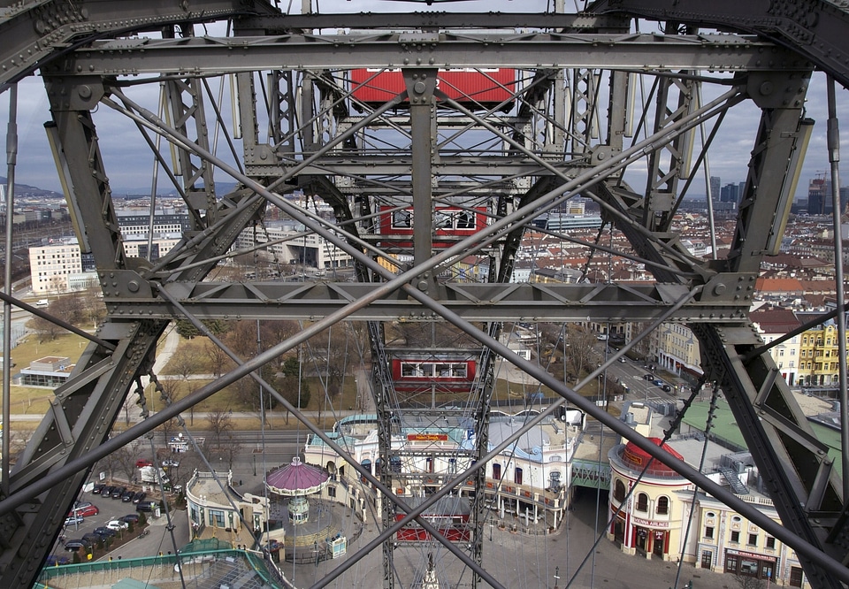 Ferris Wheel at Prater park in Vienna, Austria