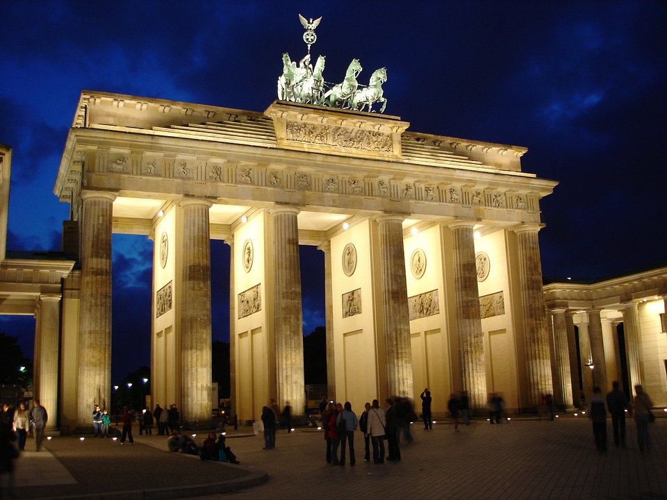 Brandenburg Gate in late night