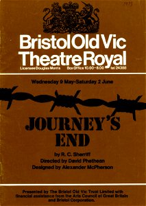 Bristol Old Vic Programme, May/June 1973
