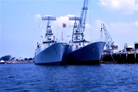 HMS Zulu and HMS Gurkha, Portsmouth 1983 photo