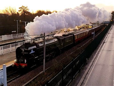 60163 Tornado at Oakleigh Park with the 'Christmas White Rose' photo