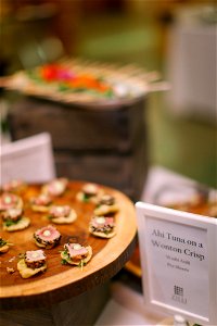 ZHG Ahi Tuna on Wonton Crisps