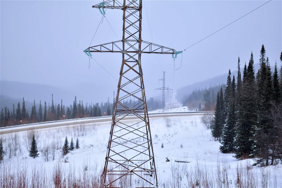 winter road through the Sayans photo