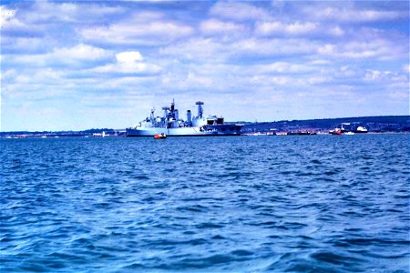 D12 HMS Kent in front of C20 HMS Tiger 23 June 1984 photo