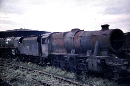 Stanier 8F 48518 at Woodham Bros, Barry 1973