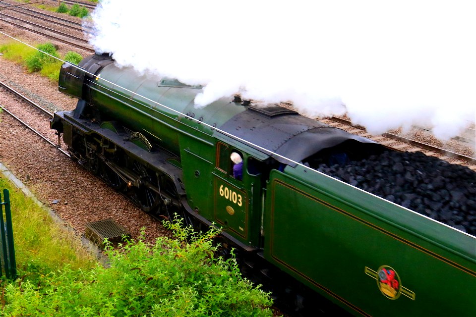 60103 Flying Scotsman at Oakleigh Park with 'The White Rose'