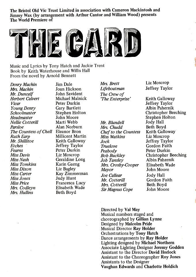 Bristol Old Vic, June 1973