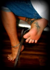 male bare feet