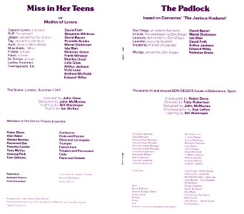 Padlock/Miss in Her Teens: Old Vic (London), November 1979 photo
