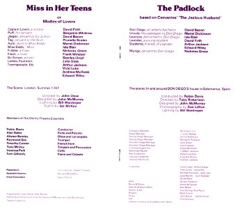 Padlock/Miss in Her Teens: Old Vic (London), November 1979