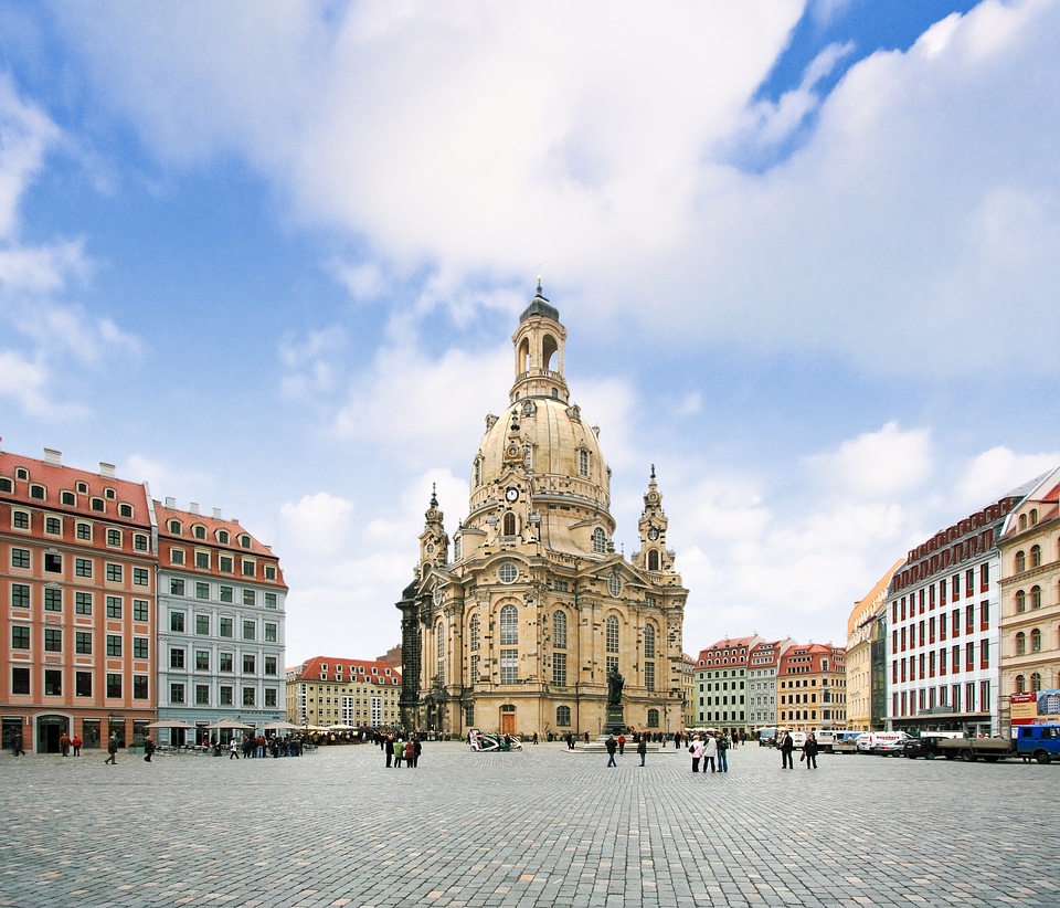 The Dresden Frauenkirche in Dresden, Saxony, Germany