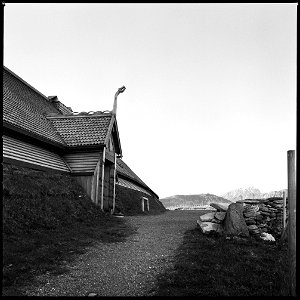 Viking longhouse at Lofoten photo