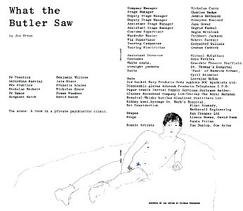 What The Butler Saw: Old Vic (London), October 1979