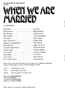 Bristol Old Vic, February/March 1974