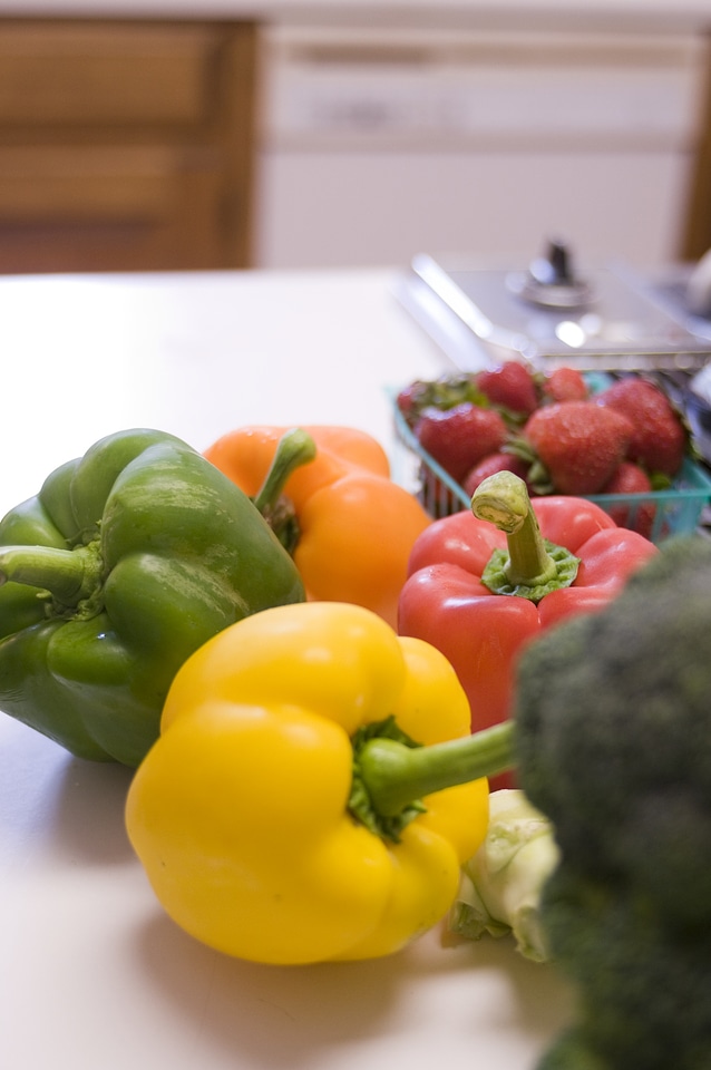 Preparing A Salad In A Kitchen