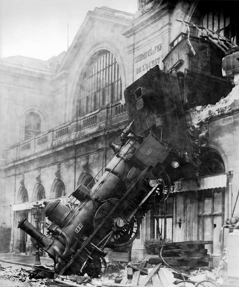 Train Wreck Steam Locomotive Locomotive Railway