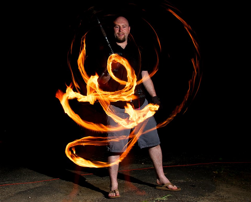Dennis - fire nunchunks