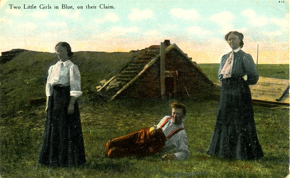 Two Little Girls In Blue, On Their Claim