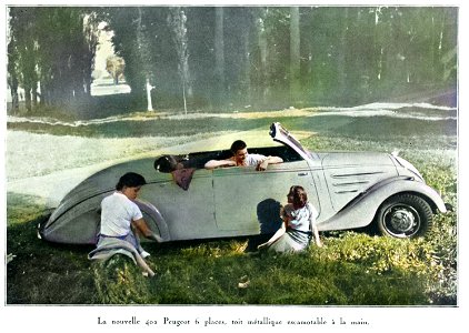 Peugeot 402 6 places découvrable 1937 photo