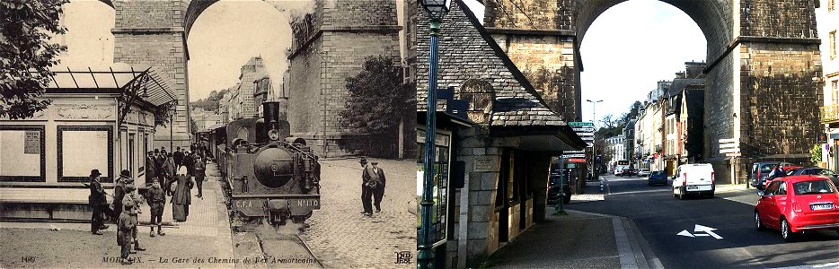 MORLAIX - la gare départementale de 1900 à 2020 photo