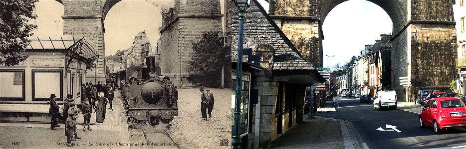 MORLAIX - la gare départementale de 1900 à 2020