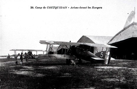 Camp de COETQUIDAN -Aviation- préparatif de départ CIRCA 1929 photo