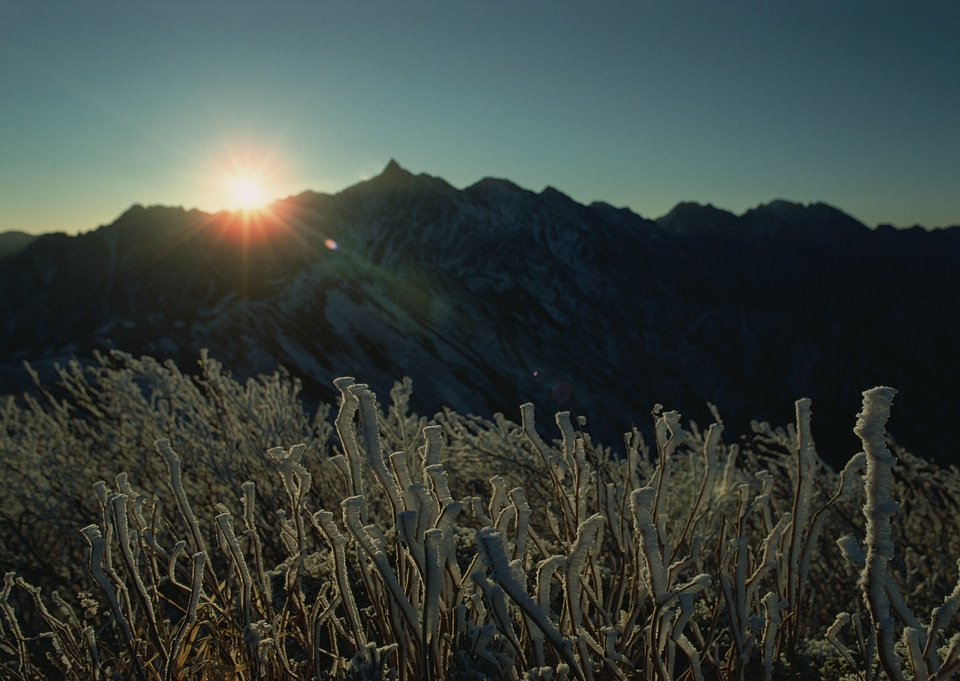 evening scene in a mountains