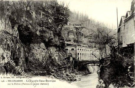 Bellegarde-sur-Valserine.Nouvelle usine électrique sur le Rhône