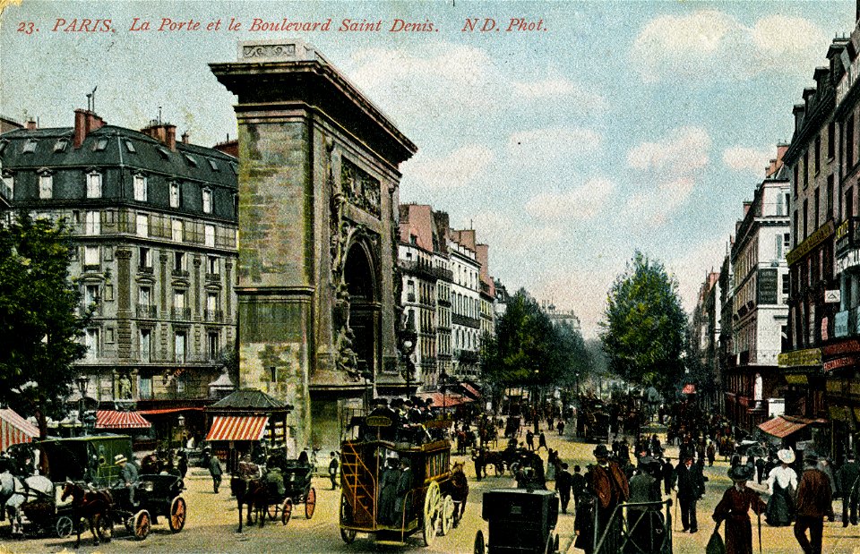Paris porte Saint Denis CIRCA 1900